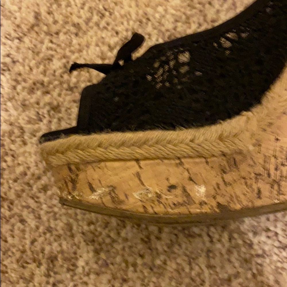 Black Wedge Shoes - Picture 4 of 7